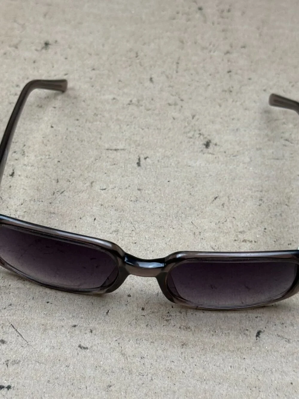 Women Soda Sunglasses Rectangular Brown Frame Scratches Frame Bend
